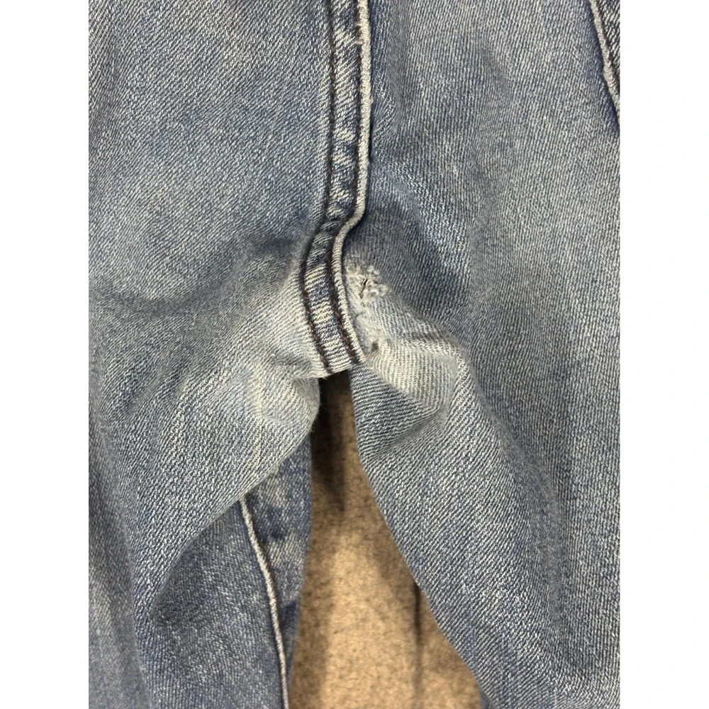 DKNY Avenue B Slim Straight Jeans Mens 36x32 Medium Wash Blue Denim Stretch